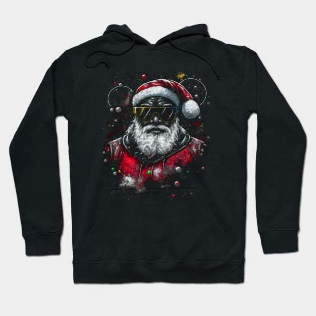 Black Santa, Afro Santa, Santa Claus, Black Christmas Hoodie by UrbanLifeApparel